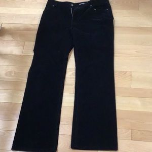 J Jill black baby wale corduroy with 5 pockets -jeans style -size 8